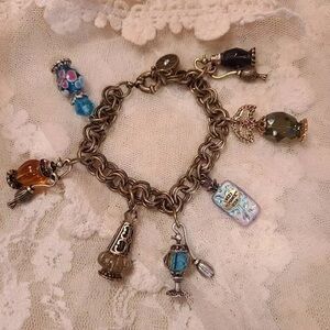 Sweet Renaissance Charming  Bracelet with Colorful Charms